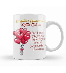 Sevgililer Günü Sevgiliye Hediye 0216 Kupa Bardak Porselen