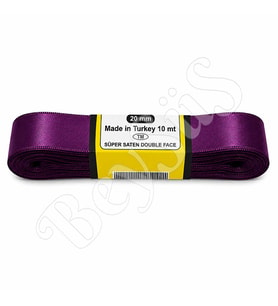 Saten Kurdele 20 mm Mor