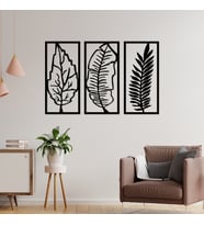 3 Parça Yapraklı Duvar Panosu 62x40 Cm
