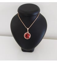 Sultanit (Zultanit) Rose Gold Renk Bukalemun Zirkon Doğal Taşlı Kolye