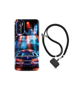 Reeder P13 Blue Max 2022 Kılıf Ipli Boyun Askılı Desenli Life Silikon Neon Cars 1724