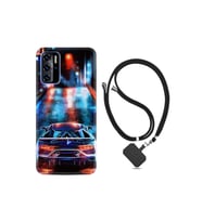 Reeder P13 Blue Max 2022 Kılıf Ipli Boyun Askılı Desenli Life Silikon Neon Cars 1724