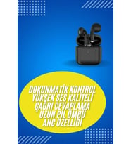 En Çok Tercih Edilen Bluetooth Kulaklık Mikrofonlu Silikonsuz Dokunmatik Kontrol