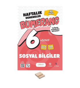 6. Sınıf Bumerang 32 Haftalık Sosyal Denemeleri+ Telefon Standı