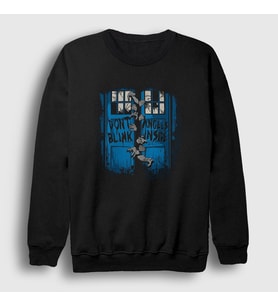 Presmono Unisex Siyah Blink The Walking Dead Sweatshirt 390259tt