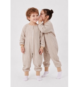 Çocuk Uyku Tulumu Dört Mevsim 1-8 Yaş Unisex Uzun Kollu 1 Tog %100 Pamuk Müslin