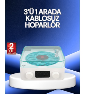 3-1 Kablosuz Bluetooth Hoparlör – Gece Lambalı, Saatli, Tasarım - Lisinya