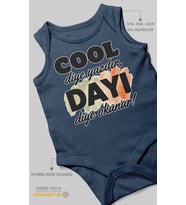 Cool diye yazılır dayı diye okunur Sıfır Kollu Bebek Zıbını %100 Pamuk