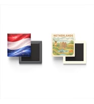 Buzdolap Magnetleri - Hollanda Bayrağı ve Paper Cut Tema - 2'li Set Magneti