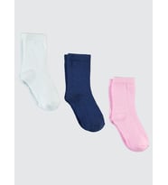 Civil Girls Basic Düz 3'lü 2-12 Yaş Kız Soket Çorap - Standart 2-3 Yaş (Pembe)