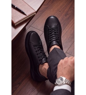 Ghostwood - Hakiki Deri Sararmaz Faylon Taban Kahverengi Beyaz Erkek Sneaker Ayakkabı
