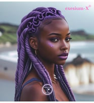 X-Pression Afrika Örgüsü ve Rasta İçin Sentetik saç  165GR-PURPLE-1