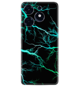 Tecno Spark 10 Pro Kılıf Silikon Desen Özel Seri Green Thunder 1693