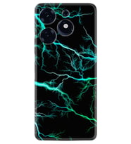 Tecno Spark 10 Pro Kılıf Silikon Desen Özel Seri Green Thunder 1693