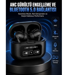 Yeni Nesil Pro Ekranlı Bluetooth Kulaklık 5.0 Bluetooth