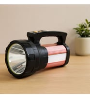 Şarjlı 2in1 El Feneri ve Projektör 15W COB + 28 LED Powerbank Su Geçirmez