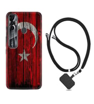Tecno Spark 6 6 Go 8C 8 Pro 7 7 Pro Kılıf Boyun Askılı Silikon Şanlı Türk Bayrağı 2 1317