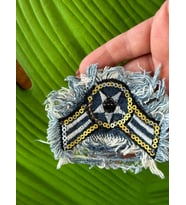 7X6 CM KOY GÜMÜŞ PUL PAYETLİ ARMA DİKİŞ GİYİM AKSESURI