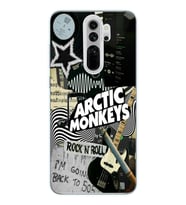 Redmi Note 8 Pro Uyumlu Arctic Monkeys Kolaj Desenli Şeffaf Telefon Kılıfı