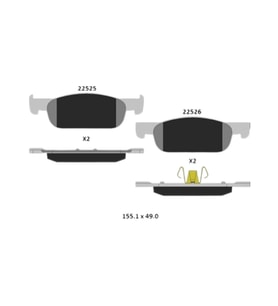 Ön Balata Clio Iv Yeni Tip BÜYÜK TİP 155MM