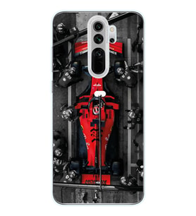 Redmi Note 8 Pro Uyumlu Formula 1 Tasarımlı Şeffaf Telefon Kılıfı