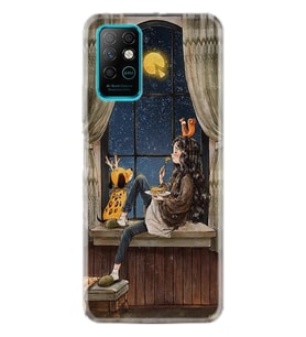 Infınıx Note 8 Kılıf Desenli Silikon Kılıf Ananas Camera Glass 1358