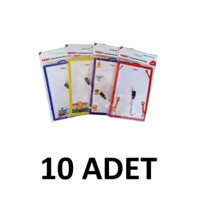 10 Adet Çift Taraflı 17x25 cm Yazı Tahtası ve Kalem Seti