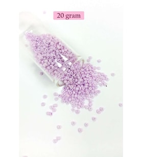 Dökme Cam Kum Boncuk (11/0) 2 mm - 20 Gram - Açık Pembe - BNC008