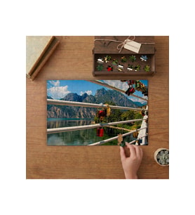 Kilitler- Dilek Kilitleri- Manzara- Doğa Tasarımı 240 parça Ahşap Puzzle Ahşap Kutuda MP01036