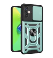 İnfinix Hot 30 4g Kılıf Pars Lens Yüzüklü Silikon - Yeşil