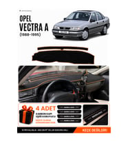 e-biz OPEL VECTRA A (1988-1995) Uyumlu Torpido Örtüsü, Torpido Kılıfı - Siyah-Kahverengi - OP014