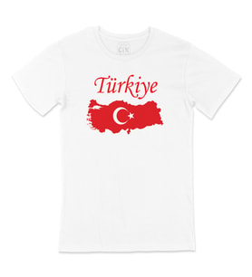 Türkiye Haritalı ve Bayraklı Tişört
