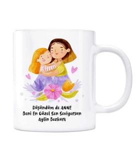 Beni En Güzel Sen Seviyorsun Anne İsimli Kupa
