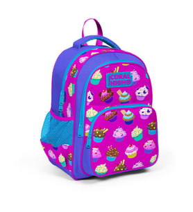 Coral High Kids Lavanta Pembe Cupcake Desenli Üç Bölmeli Okul Sırt Çantası 23495