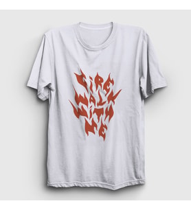 Presmono Unisex Beyaz Fire Walk With Me Twin Peaks T-Shirt 490063tt (Beyaz)