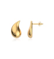 Küçük Gözyaşı Damlası Altın Kaplama Gümüş Küpe (Gold)