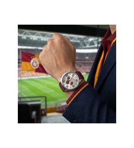 GALATASARAY ORİJİNAL LİSANSLI SİYAH DERİ KOL SAATİ