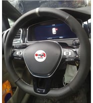 Opel Astra H Uyumlu Alkantara-karbon Gri Yüzüklü Dikme Direksiyon Kılıf