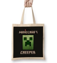 Minecraft Creeper Social Distancing Champion Bez Çanta Uzun Saplı