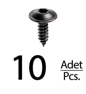 Renault Peugeot Citroen Skoda Fiat Seat için Torx (Tork) Vida Klips - 10 Adet