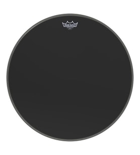 REMO ES-1022-00 Ambassador Ebony Bas Davul Derisi (22")  Siyah Tek Kat Parlak Tını