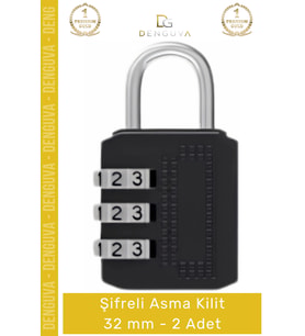 #AsmaKilit Güvenli Dayanıklı Çelik Gövde Pratik Koruma Sağlayan Uzun Ömürlü Şifreli Asma Kilit 32mm