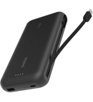 Belkin Taşınabilir Şarj Cihazı, 20K Entegre Kablolu Taşınabilir Güç Kaynağı, 30 W Güç İletimli Hızlı (Çok Renkli)