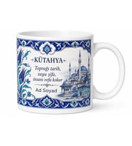 Kütahya Memleket Temalı Kişiye Özel Baskılı Kupa Bardak Hediye