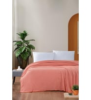 Çift Kişilik Pike Pamuklu Yatak Örtüsü 220x230 Orange
