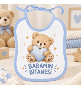 Kişiye Özel Isim Baskılı Bebek Mama Önlüğü