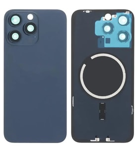 İphone 15 PRO MAX Full Arka Kapak Arka Kemere Lensli (CAM) MAVİ