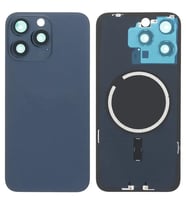 İphone 15 PRO MAX Full Arka Kapak Arka Kemere Lensli (CAM) MAVİ