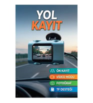 Mini Araç Kamerası Ön Cam Yol Kayıt Cihazı Döngüsel Kayıt Özellikli