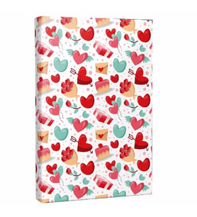 Kalpli Hediye Kutusu Desenli Çizgili Defter